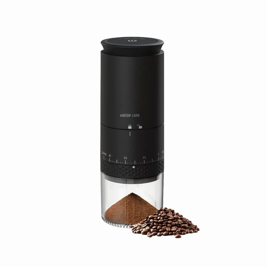 مطحنة قهوة Green Lion Grind Pro قابلة للشحن سوداء GNGRND45BK - الصورة 2